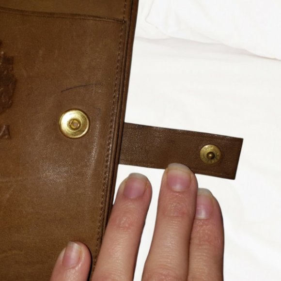 Buxton vintage tan steerhide leather Canada passport travel wallet - Picture 9 of 10